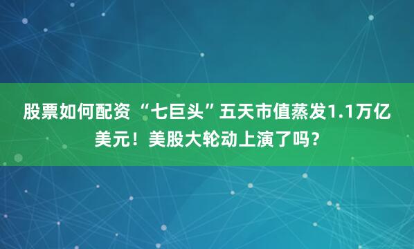 股票如何配資 “七巨頭”五天市值蒸發1.1萬億美元！美股大輪動上演了嗎？